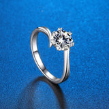 Admirable 1/2CT VVS1 D Colour Moissanite Diamond Rings S925 Silver Snowflake Engagement Wedding Band Fine Jewellery