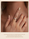 Unique Decorative Design Freshwater Pearl VVS1 D Colour Moissanite Silver Ring