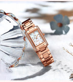 Luxury Brand Stainless Steel Strap Watches for Women -  Fashion Simple Square Quartz Watches, Ideal Gifts
