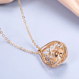 Luxury Water Drop Rolled 14K Rose Gold AAA Zircon Diamonds Pearl Necklace for Women -  Charming Fine Jewellery