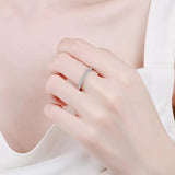 Stunning  VVS1 D Colour 100% Moissanite Diamond Eternity 925 Sterling Silver Wedding Engagement Rings for Women