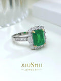 Elegant Lab Created Emerald Gemstone High Quality AAAAA High Carbon Diamonds for Women - Fine Jewellery - The Jewellery Supermarket