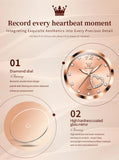 Beautiful Love  inlaid Zirconia Heart Design Steel Band Women's Quartz Watch  - Ideal present