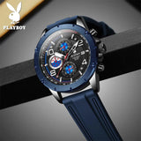 New Elegant Luxury Multifunction Best Selling Fashion Trend High Quality Silicone Strap Quartz Wrist Watches for Men