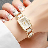 Elegant Women Watches Fashion Square Dial Quartz Wristwatches for Ladies - Popular Present for Women