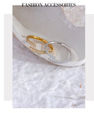 18K Gold Plated Exquisite Minimalist AAA Cubic Zirconia Diamonds Stainless Steel Ring