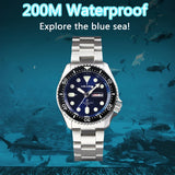 MIYOTA 2035 Luminous Sports Steel 200M Waterproof Sapphire Quartz Dive Watch