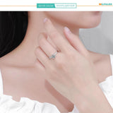 Honeycomb Design VVS1 D Colour 1/2CT Moissanite Wedding Engagement Rings For Women Sterling Silver Fine Jewellery