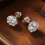 Solitaire 0.1/0.3/0.5/1/2CT D Moissanite Stud Earrings for Men Women