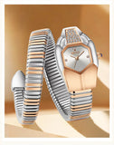 Fashion Brand New Unique Shape Luxury Strip Multicolour Quartz Women's Snake Watch