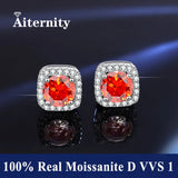Luxury D Colour VVS1 Moissanite Diamonds Sterling Silver Stud Earrings