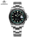 Luxury Men's Diver Steel 200m Waterproof Ceramic Bezel Analog Luminous Quartz Watch