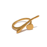 18K Gold Plated Chic Stainless Steel Personality Minimalist Classy Stylish Unique Ring