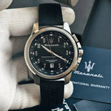 New Maserati Watch Men's Dial Simple Quartz Classic Business Blue Leather Strap Three-eye Timing waterproof  Watch