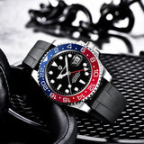 New LUXURY DESIGN Top Mechanical Automatic Watch Sports Rubber Diver Series Watch Luminous Date Display Wristwatches
