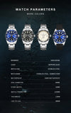 New 38mm Diver Mens Watch Japan NH35A Automatic Mechanical Sapphire Glass Date Luminous 200M Waterproof Wristwatch
