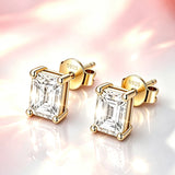 Luxury 0.5-2 Carat Radiant Emerald Pear Asscher Princess Cut Moissanite Diamonds Earrings