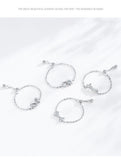 Romantic Love AAAA Lab Created Diamond 925 Sterling Silver Adjustable Chain Ring