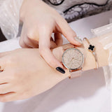 Elegant Luxury Women's Watch With Japanese Original Quartz Movement Stainless Steel Mesh Strap WristWatches