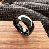 Dome High Polish Classics I Love You 6/8MM Men Women Wedding Tungsten Couple Rings
