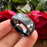 Laser Engraved Pipe Cut Brushed Finish 6MM 8MM Tungsten Wedding Men Women Rings