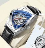 New Arrival Automatic Mechanical Watch For Men Luxury Business Skeleton Luminous Waterproof Triangle Dial Watches