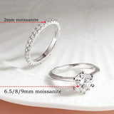 Remarkable 2mm VVS1 D Colour Moissanite Diamonds 18KGP Silver Eternity Ring