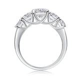 Elegant Jewellery Three Stone Moissanite Diamonds 18KGP Silver Engagement Wedding Ladies Rings with GRA Certificate