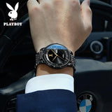 Top Brand Luxury Mechanical Watch for Men - Grey Dial Stainless Steel Waterproof Date Week Automatic WristWatches