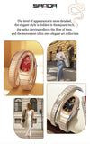 New Arrival Retro Style Light Luxury With Snake Shaped Zircon Diamond Inlay Women's Quartz Watches