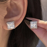 Selection of 0.5-2ct Cut 3EX D VVS1 Moissanite Diamonds Silver Stud Earrings