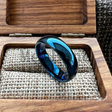 High Polished Dome 6mm 8mm Blue/Black/Gunmetal Men Women Tungsten Carbide Rings