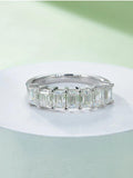 Baguette Shape D Colour VVS1 4*3mm Emerald Cut Moissanite Eternity Rings S925 Sterling Silver Classic Fine Jewellery