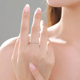 Top Quality Classic Sterling Silver Simple Stackable AAAA Lab Created Diamonds Ring