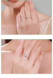 Selection of Stackable Shiny AAAA Lab Created Diamonds Fashion 925 Silver Rings
