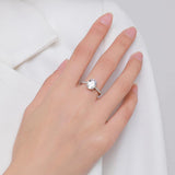 1-3Ct VVS1 Oval Cut Moissanite Diamond Rings For Women Sterling Silver Wedding Engagement  Jewellery GRA Certificate