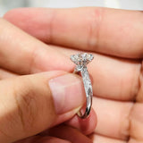 Luxury 1 Carat Moissanite 100% S925 Silver D Color VVS1 GRA Certified Solitaire Rings for Women Fine Jewellery