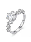 Terrific 1 Carat Real Moissanite Diamond Wedding Gemstone Rings Fine Jewellery
