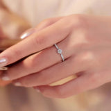 Exquisite Cute Four Claw GRA Certified 0.3 CT Sterling Silver Moissanite Rings High Quality Jewelry Gift