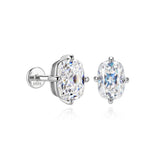 Pear, Princess, Marquise, Cushion Asscher Cut Silver Moissanite Diamonds Stud Earrings