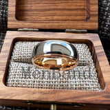 Stepped Shiny Polished Finish 6/8mm Men Women Tungsten Carbide Wedding Rings
