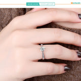 Elegant D Colour VVS1 Moissanite Diamond Solitaire Rings for Women Silver Ring Wedding Engagement Fine Jewellery