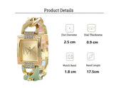 New Luxury Brand Women's Watches - Fashion Elegant Style Metal Strap Square Trendy Quartz Watches for Women - The Jewellery Supermarket