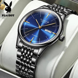 Original Luxury Brand Automatic Mechanical Watches for Men Classic Stainless Steel Date Week Waterproof Wristwatches