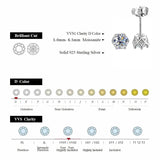 Top Quality 0.5-1 Carat D Colour Moissanite Diamonds Stud Earrings For Women Sterling Silver Sparkling Fine Jewellery - The Jewellery Supermarket