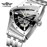 New Sports Triangle Casual Automatical Hollow Fashion Luminous Pointers Skeleton Military Mechanical Watches