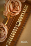 Fashion Gold Bracelet Stainless Steel Quartz Vintage Ladies Watches -  Zircon Diamonds Wristwatches Gifts for Women