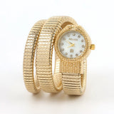 Luxury Snake Shape Quartz Watch Stainless Steel Strap Bracelet Wristwatch Watches