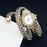 New Quartz Watch - Women Unique Snake Shape Wire Braidedn Bracelet Watches