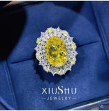 Dazzling Ocean Blue or Lovely Yellow Treasure High Quality AAAAA High Carbon Diamond Women's Rings - Fine Jewellery - The Jewellery Supermarket